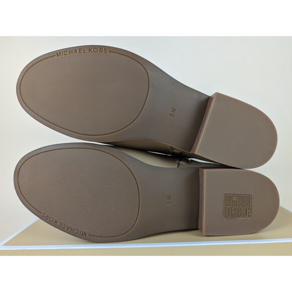 Michael Kors Rory Flat Booties Ankle Boots Womens 8 Brown Faux Leather Shoes NWB - Picture 10 of 14